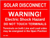 3" X 4" Engraved Solar Placard -" SOLAR DISCONNECT, DO NOT TOUCH TERMINALS....."